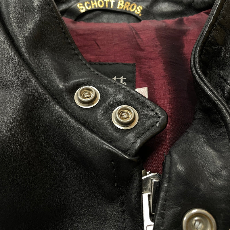 【中古品】【メンズ】 SCHOTT ショット 60’s VINTAGE STAND RIDERS 7009 SCH-641XX 60年代 ヴィンテージ スタンド ライダース アウター 145-261028-sa-03-teih サイズ：38 カラー：ブラック 万代Net店