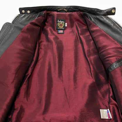 【中古品】【メンズ】 SCHOTT ショット 60’s VINTAGE STAND RIDERS 7009 SCH-641XX 60年代 ヴィンテージ スタンド ライダース アウター 145-261028-sa-03-teih サイズ：38 カラー：ブラック 万代Net店