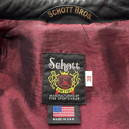 【中古品】【メンズ】 SCHOTT ショット 60’s VINTAGE STAND RIDERS 7009 SCH-641XX 60年代 ヴィンテージ スタンド ライダース アウター 145-261028-sa-03-teih サイズ：38 カラー：ブラック 万代Net店