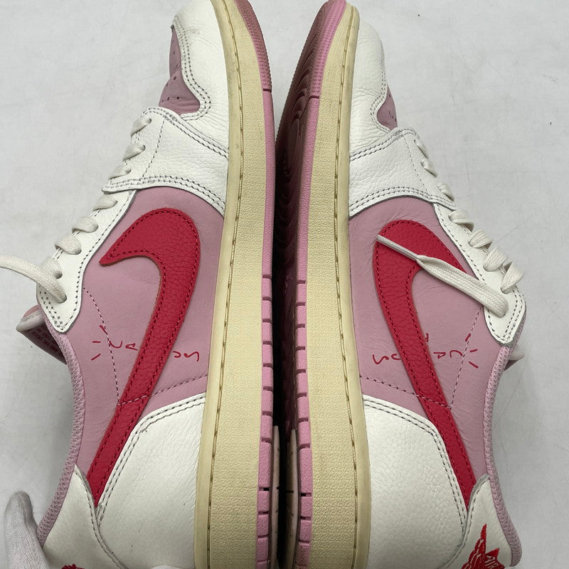 【中古品】【メンズ】 NIKE ナイキ × TRAVIS SCOTT トラヴィス スコット AIR JORDAN 1 RETRO LOW OG "SAIL TROPICAL PINK" IQ7604-101 エアジョーダン1 レトロ スニーカー 靴 160-261028-yo-10-teih サイズ：28.5cm カラー：ピンク 万代Net店