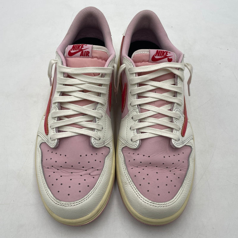【中古品】【メンズ】 NIKE ナイキ × TRAVIS SCOTT トラヴィス スコット AIR JORDAN 1 RETRO LOW OG "SAIL TROPICAL PINK" IQ7604-101 エアジョーダン1 レトロ スニーカー 靴 160-261028-yo-10-teih サイズ：28.5cm カラー：ピンク 万代Net店