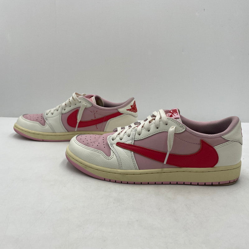 【中古品】【メンズ】 NIKE ナイキ × TRAVIS SCOTT トラヴィス スコット AIR JORDAN 1 RETRO LOW OG "SAIL TROPICAL PINK" IQ7604-101 エアジョーダン1 レトロ スニーカー 靴 160-261028-yo-10-teih サイズ：28.5cm カラー：ピンク 万代Net店