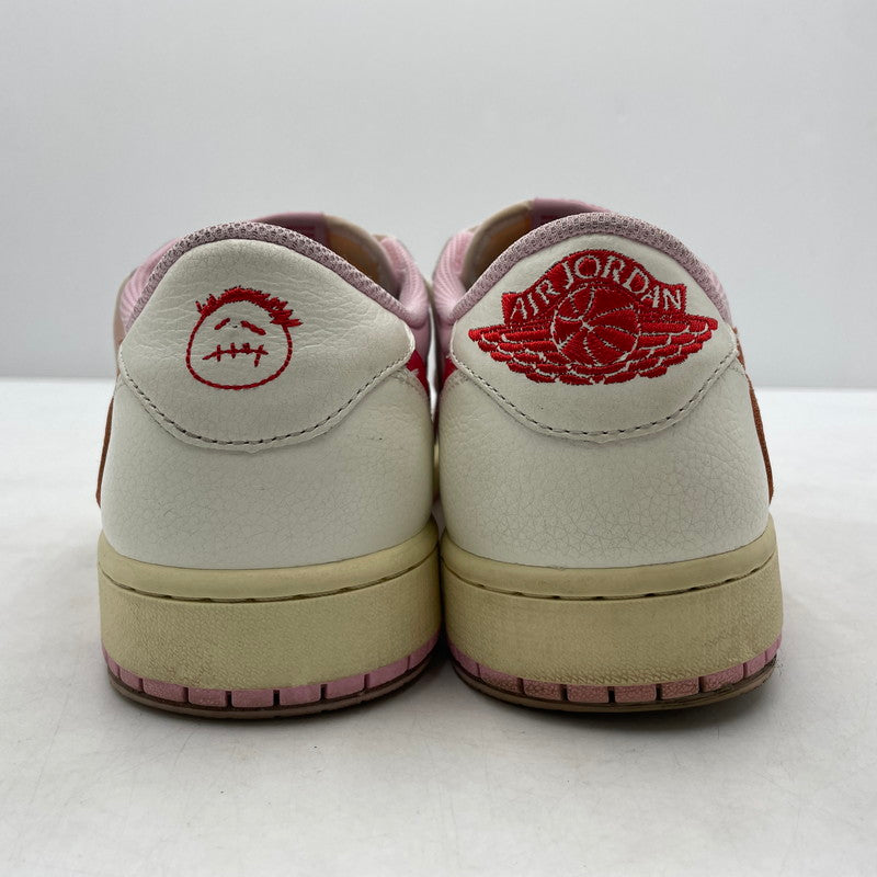 【中古品】【メンズ】 NIKE ナイキ × TRAVIS SCOTT トラヴィス スコット AIR JORDAN 1 RETRO LOW OG "SAIL TROPICAL PINK" IQ7604-101 エアジョーダン1 レトロ スニーカー 靴 160-261028-yo-10-teih サイズ：28.5cm カラー：ピンク 万代Net店