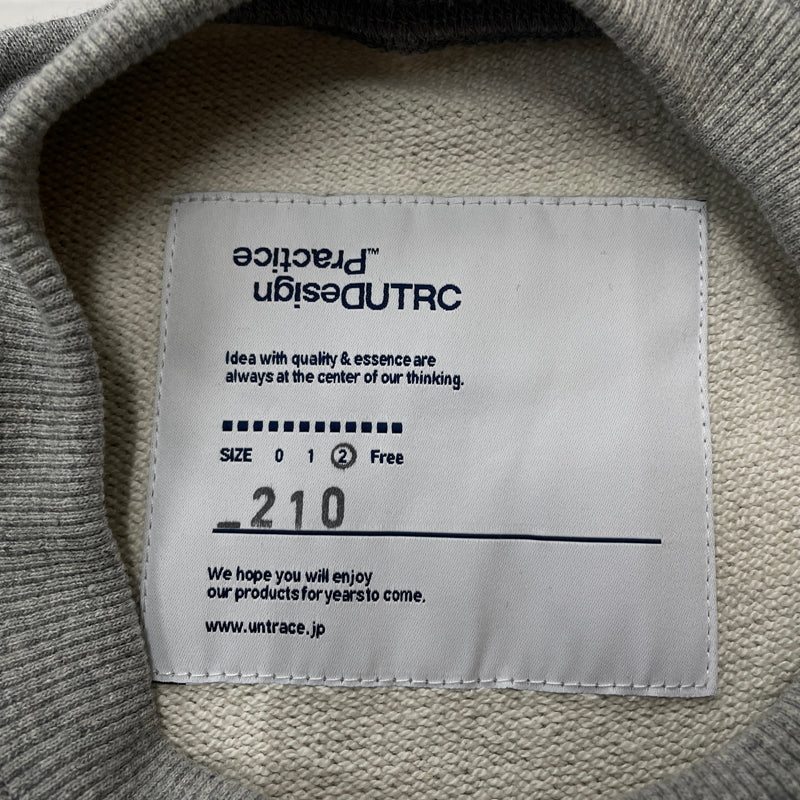【中古品】【メンズ】 UNTRACE アントレース CREWNECK SWEAT クルーネック スウェット 長袖 トップス 140-261029-sa-15-teih サイズ：2 カラー：グレー 万代Net店