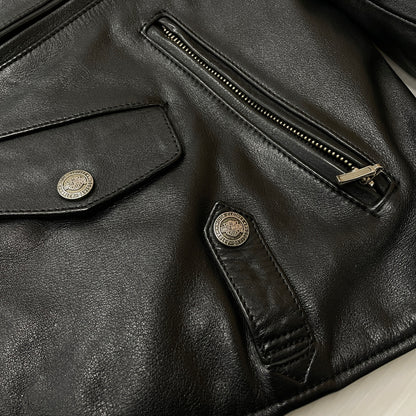 【現状渡し品】【メンズ】 HARLEY DAVIDSON ハーレー ダビッドソン DOUBLE RAIDERS JACKET ダブル ライダース ジャケット アウター 145-261028-sa-06-teih サイズ：L カラー：ブラック 万代Net店