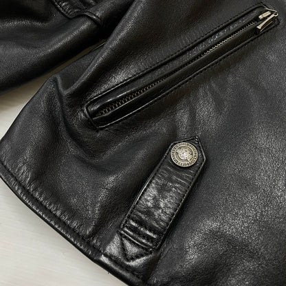【現状渡し品】【メンズ】 HARLEY DAVIDSON ハーレー ダビッドソン DOUBLE RAIDERS JACKET ダブル ライダース ジャケット アウター 145-261028-sa-06-teih サイズ：L カラー：ブラック 万代Net店