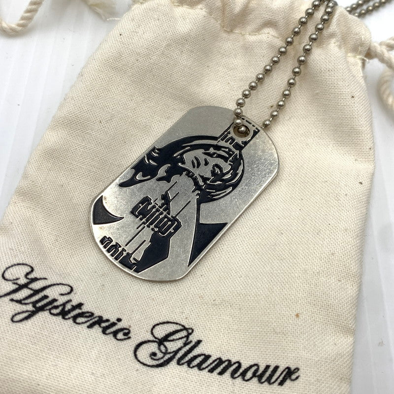 【中古品】【メンズ】 HYSTERIC GLAMOUR ヒステリックグラマー DOG TAG NECKLACE ドッグタグ ネックレス アクセサリー 192-261030-ko-05-teih カラー：シルバーカラー 万代Net店