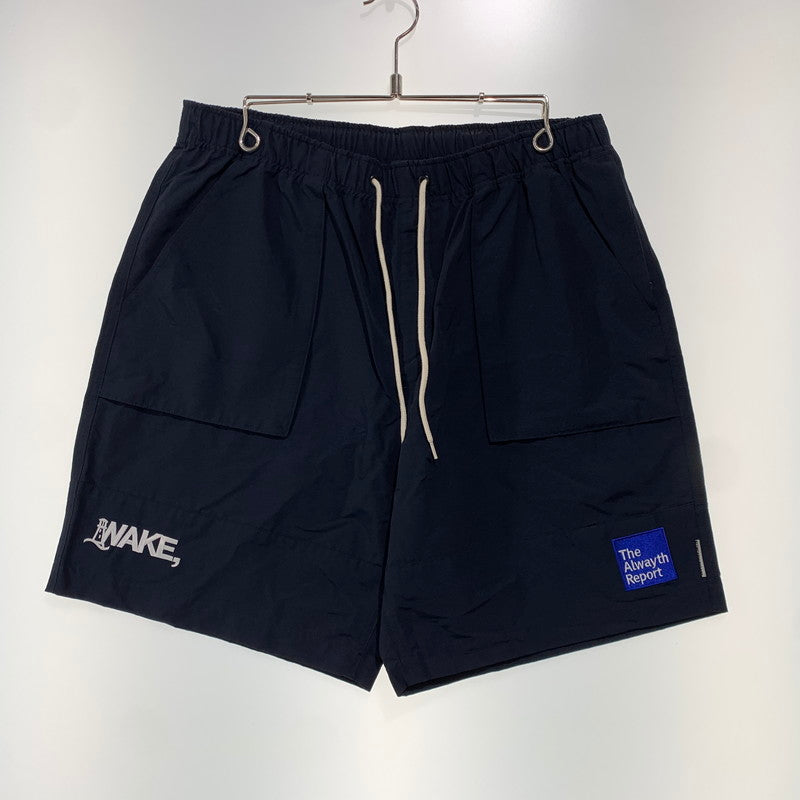 【中古品】【メンズ】 ALWAYTH オルウェイズ × wake sapporo ウェイク サッポロ 別注コラボ BAKER SHORTS ベイカーショーツ ボトムス ショートパンツ 151-261029-ss-07-teih サイズ：L カラー：ネイビー 万代Net店