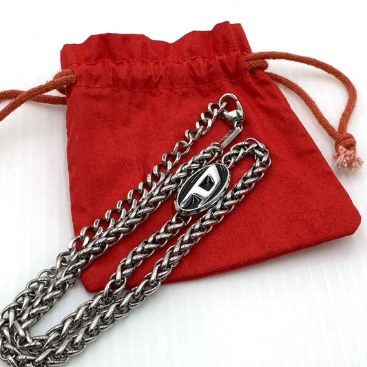 【中古品】【メンズ】 DISEL ディーゼル D LOGO CHAIN NECKLACE DX1470040 D ロゴチェーン ネックレス アクセサリー ステンレススチール 192-261030-ko-04-teih カラー：シルバーカラー 万代Net店