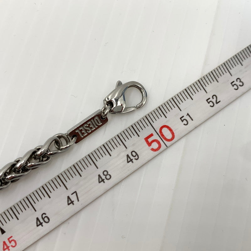 【中古品】【メンズ】 DISEL ディーゼル D LOGO CHAIN NECKLACE DX1470040 D ロゴチェーン ネックレス アクセサリー ステンレススチール 192-261030-ko-04-teih カラー：シルバーカラー 万代Net店