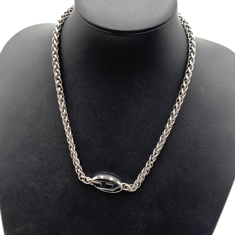 【中古品】【メンズ】 DISEL ディーゼル D LOGO CHAIN NECKLACE DX1470040 D ロゴチェーン ネックレス アクセサリー ステンレススチール 192-261030-ko-04-teih カラー：シルバーカラー 万代Net店