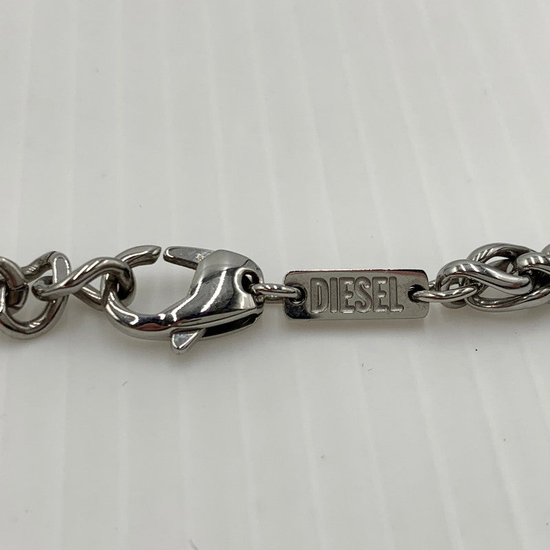 【中古品】【メンズ】 DISEL ディーゼル D LOGO CHAIN NECKLACE DX1470040 D ロゴチェーン ネックレス アクセサリー ステンレススチール 192-261030-ko-04-teih カラー：シルバーカラー 万代Net店