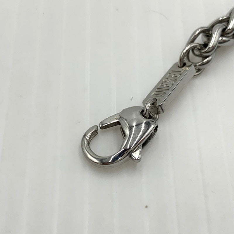 【中古品】【メンズ】 DISEL ディーゼル D LOGO CHAIN NECKLACE DX1470040 D ロゴチェーン ネックレス アクセサリー ステンレススチール 192-261030-ko-04-teih カラー：シルバーカラー 万代Net店