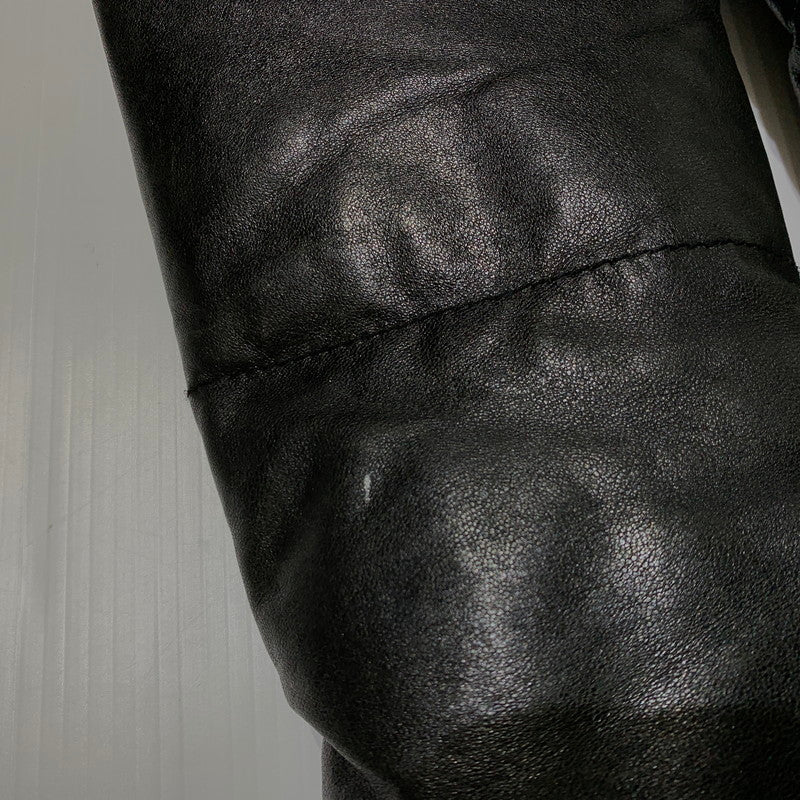 【中古品】【メンズ】 LUVA TRAM ルーバトラム LAMB LEATHER DOWN JACKET ラムレザー ダウンジャケット アウター 147-261029-ss-06-teih サイズ：S カラー：ブラック 万代Net店