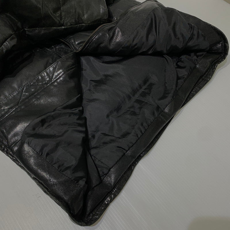 【中古品】【メンズ】 LUVA TRAM ルーバトラム LAMB LEATHER DOWN JACKET ラムレザー ダウンジャケット アウター 147-261029-ss-06-teih サイズ：S カラー：ブラック 万代Net店
