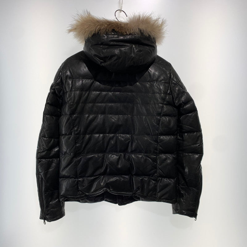 【中古品】【メンズ】 LUVA TRAM ルーバトラム LAMB LEATHER DOWN JACKET ラムレザー ダウンジャケット アウター 147-261029-ss-06-teih サイズ：S カラー：ブラック 万代Net店