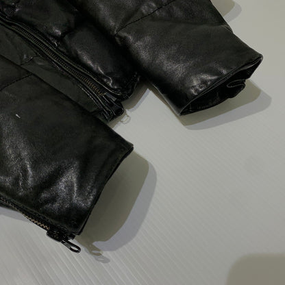 【中古品】【メンズ】 LUVA TRAM ルーバトラム LAMB LEATHER DOWN JACKET ラムレザー ダウンジャケット アウター 147-261029-ss-06-teih サイズ：S カラー：ブラック 万代Net店