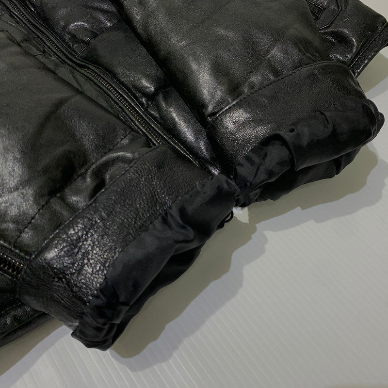 【中古品】【メンズ】 LUVA TRAM ルーバトラム LAMB LEATHER DOWN JACKET ラムレザー ダウンジャケット アウター 147-261029-ss-06-teih サイズ：S カラー：ブラック 万代Net店