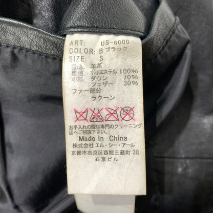 【中古品】【メンズ】 LUVA TRAM ルーバトラム LAMB LEATHER DOWN JACKET ラムレザー ダウンジャケット アウター 147-261029-ss-06-teih サイズ：S カラー：ブラック 万代Net店