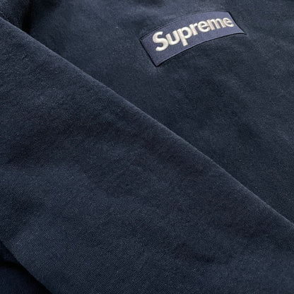 【中古品】【メンズ】 SUPREME シュプリーム 18AW BOXLOGO CREWNECK SWEATSHIRT ボックスロゴ クルーネック スウェット 長袖 トップス トレーナー 149-261028-yo-12-teih サイズ：L カラー：ネイビー 万代Net店