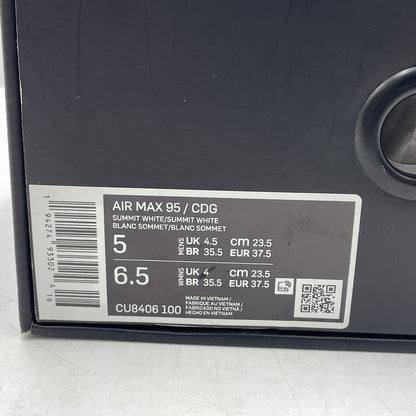 【中古品】【メンズ/レディース】 NIKE ナイキ × COMME DES GARCONS コムデギャルソン 別注コラボ AIR MAX 95 CU8406-100 エア マックス ナインティ ファイブ スニーカー 靴 160-261029-sa-22-teih サイズ：23.5cm カラー：ホワイト 万代Net店