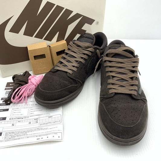【中古品】【メンズ】 NIKE ナイキ ×TRAVIS SCOTT トラヴィススコット 別注 コラボ AIR JORDAN 1 LOW OG SP DM7866-202 エア ジョーダン 1 ロー スニーカー 靴 シューズ 160-261030-ko-19-teih サイズ：29cm カラー：ブラウン 万代Net店