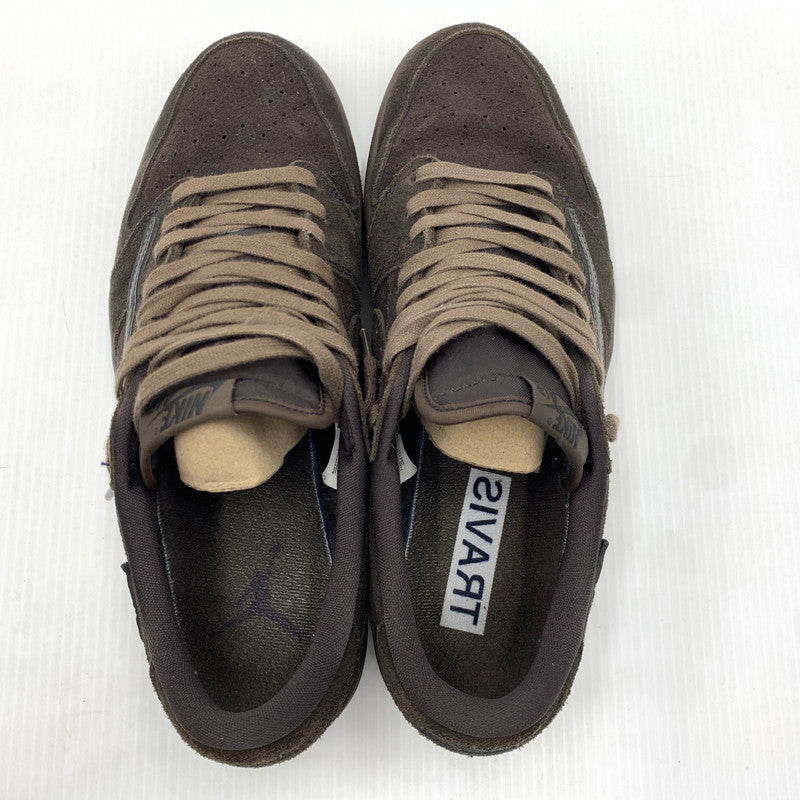 【中古品】【メンズ】 NIKE ナイキ ×TRAVIS SCOTT トラヴィススコット 別注 コラボ AIR JORDAN 1 LOW OG SP DM7866-202 エア ジョーダン 1 ロー スニーカー 靴 シューズ 160-261030-ko-19-teih サイズ：29cm カラー：ブラウン 万代Net店