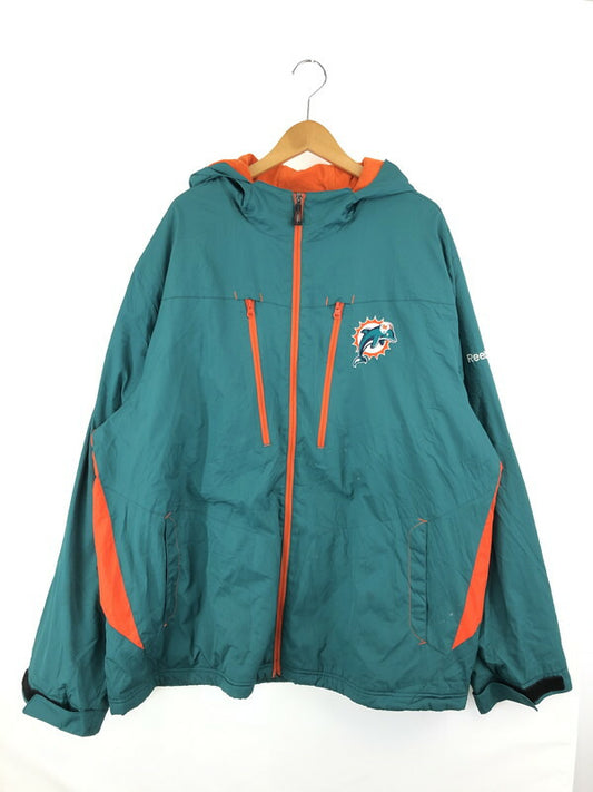 【現状渡し品】【メンズ】 Reebok リーボック NFL ONFIELD MIAMI DOLPHINS HOODED ZIP UP JACKET オンフィールド マイアミドルフィンズ フーデッド ジップアップジャケット 146-230929-kk-03-tag サイズ：2XL カラー：グリーン 万代Net店