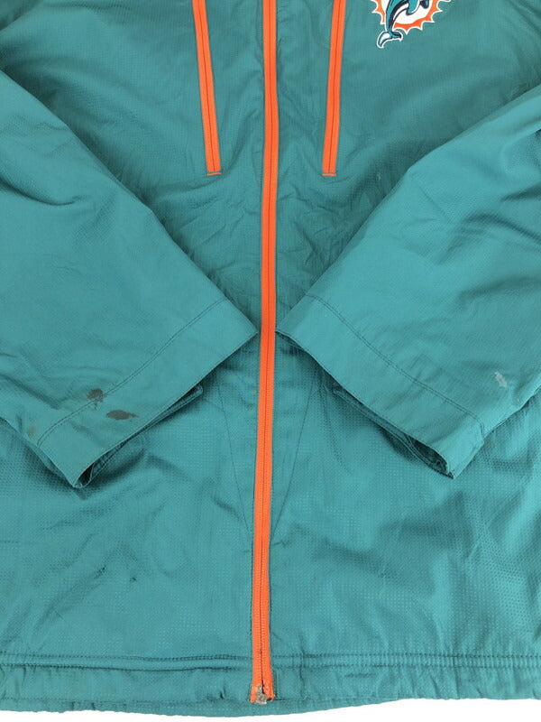【現状渡し品】【メンズ】 Reebok リーボック NFL ONFIELD MIAMI DOLPHINS HOODED ZIP UP JACKET オンフィールド マイアミドルフィンズ フーデッド ジップアップジャケット 146-230929-kk-03-tag サイズ：2XL カラー：グリーン 万代Net店