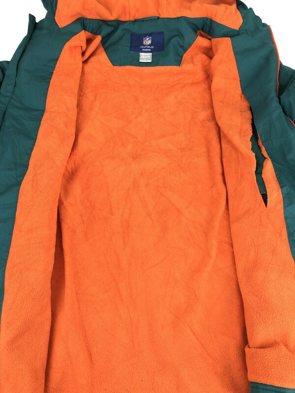 【現状渡し品】【メンズ】 Reebok リーボック NFL ONFIELD MIAMI DOLPHINS HOODED ZIP UP JACKET オンフィールド マイアミドルフィンズ フーデッド ジップアップジャケット 146-230929-kk-03-tag サイズ：2XL カラー：グリーン 万代Net店