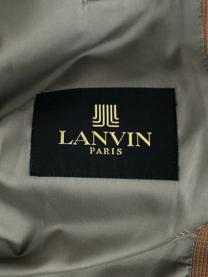 【現状渡し品】【メンズ】 LANVIN ランバン PARIS CHECK TAILORED JACKET パリ チェック テーラードジャケット ライトアウター 141-231124-kk-02-tag サイズ：S カラー：ブラウン 万代Net店