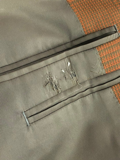 【現状渡し品】【メンズ】 LANVIN ランバン PARIS CHECK TAILORED JACKET パリ チェック テーラードジャケット ライトアウター 141-231124-kk-02-tag サイズ：S カラー：ブラウン 万代Net店