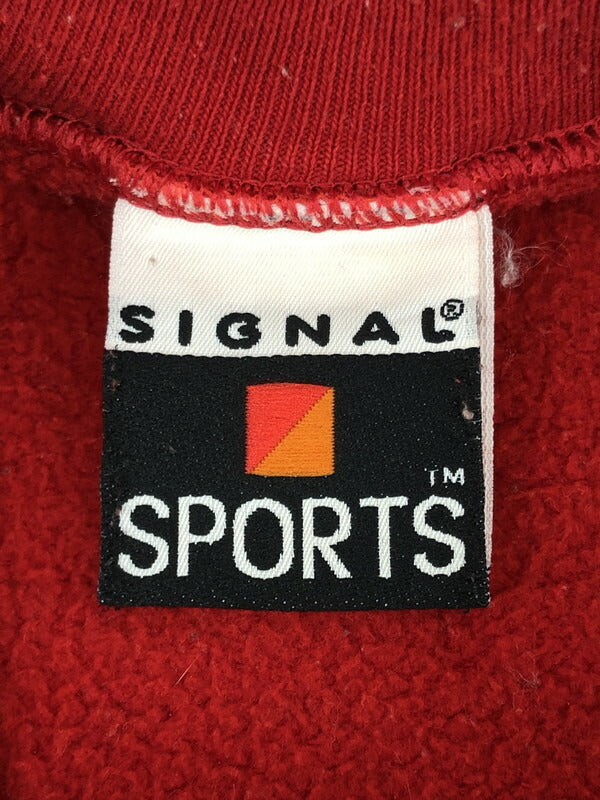 【現状渡し品】【メンズ】 SIGNAL SPORTS クルーネックスウェット 146-231015-kk-13-tag サイズ：表記消え カラー：レッド 万代Net店