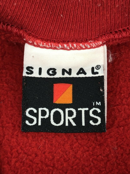 【現状渡し品】【メンズ】 SIGNAL SPORTS クルーネックスウェット 146-231015-kk-13-tag サイズ：表記消え カラー：レッド 万代Net店