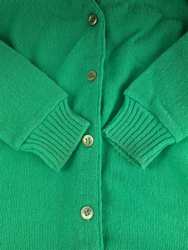 【中古品】【レディース】 HAYMAKER×LACOSTE アクリルニットカーディガン 146-231110-kk-23-tag サイズ：36 カラー：グリーン 万代Net店