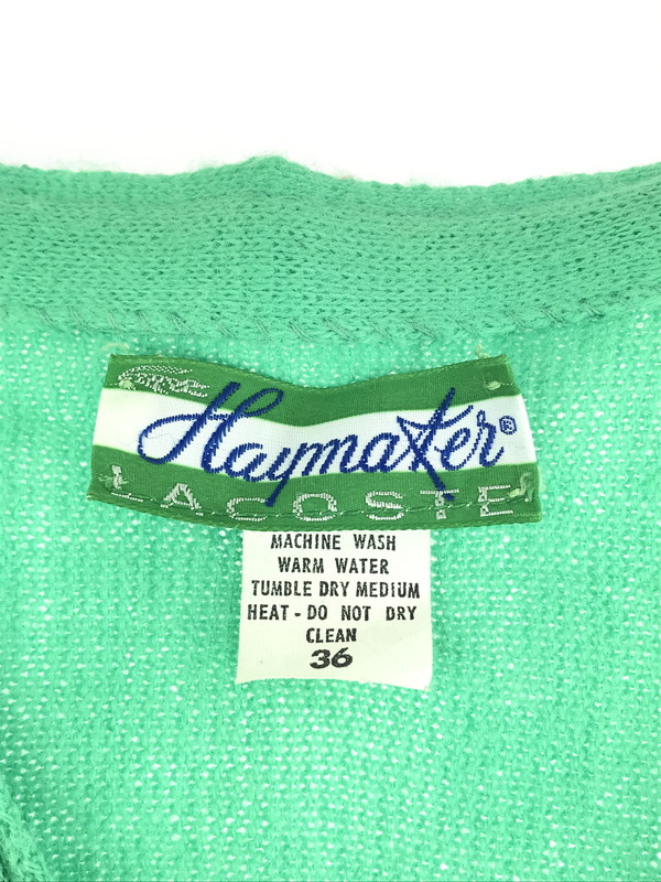 【中古品】【レディース】 HAYMAKER×LACOSTE アクリルニットカーディガン 146-231110-kk-23-tag サイズ：36 カラー：グリーン 万代Net店