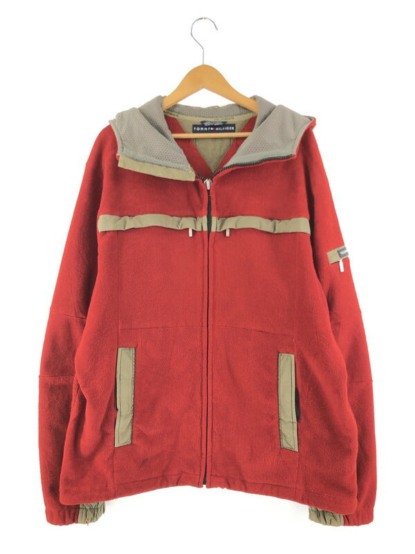 【現状渡し品】【メンズ】 FLEECE JACKET フリースジャケット ライトアウター 146-230512-mo-16-tag サイズ：XL カラー：レッド 万代Net店
