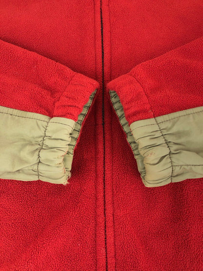 【現状渡し品】【メンズ】 FLEECE JACKET フリースジャケット ライトアウター 146-230512-mo-16-tag サイズ：XL カラー：レッド 万代Net店