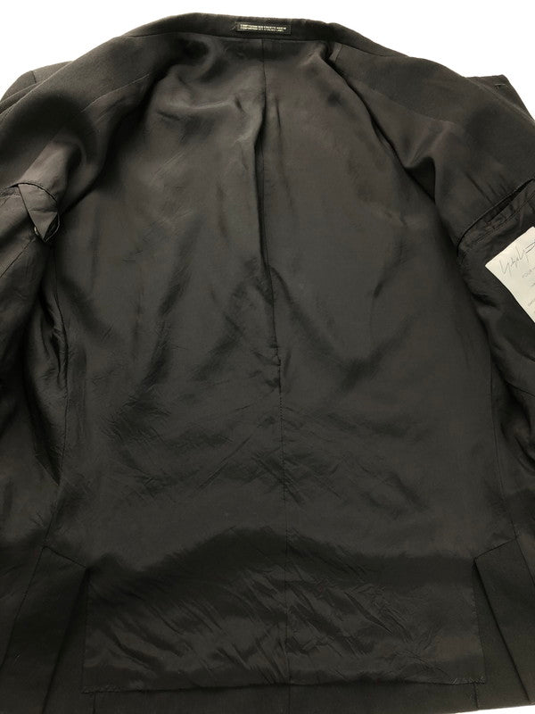 【中古品】【メンズ】 Yohji Yamamoto POUR HOMME ヨウジヤマモトプールオム WOOL GABARDINE FRONT LAYERED JACKET HX-J44-129 ウールギャバジンフロントレイヤードジャケット アウター 140-250112-mo-12-tag サイズ：2 カラー：ブラック 万代Net店