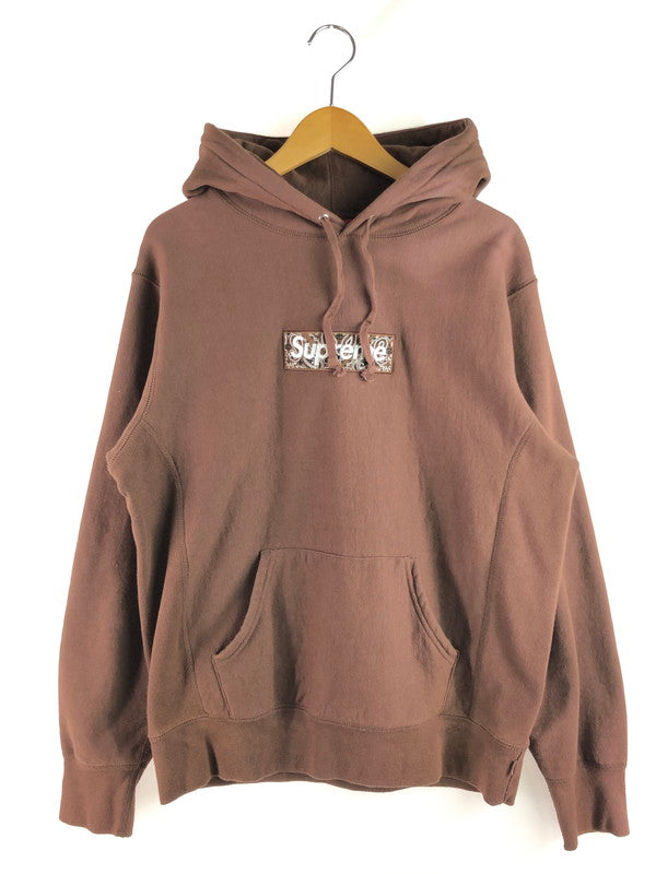 【中古品】【メンズ】 Supreme シュプリーム BANDANA BOX LOGO HOODED SWEATSHIRT バンダナ ボックスロゴ フーデッド スウェットシャツ パーカー トップス 149-250731-yy-05-tag サイズ：M カラー：ブラウン 万代Net店