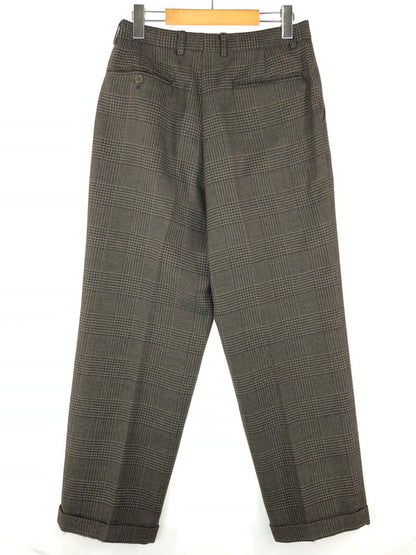 【中古品】【メンズ】 YVES SAINT LAURENT イヴ・サンローラン  CHECKED PANTS チェックパンツ ボトムス スラックス 152-241004-yk-01-tag サイズ：79 カラー：BROWN 万代Net店