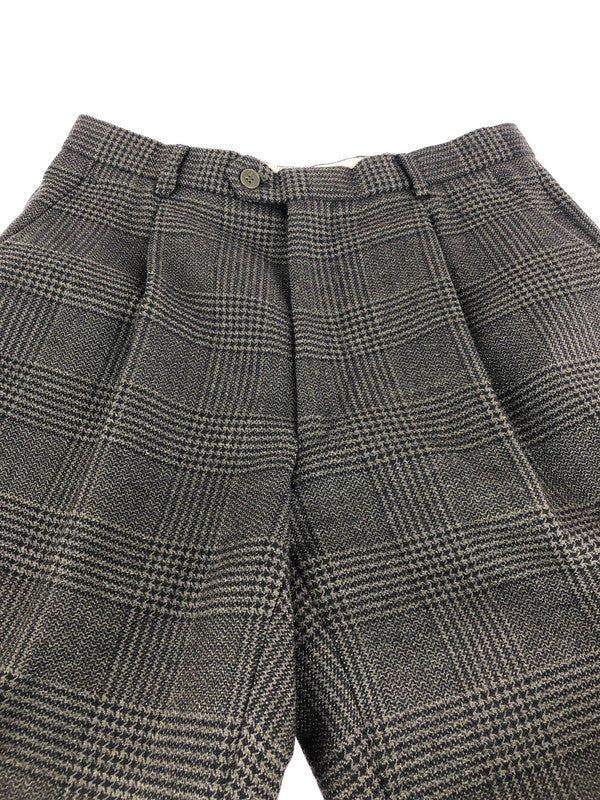 【中古品】【メンズ】 YVES SAINT LAURENT イヴ・サンローラン  CHECKED PANTS チェックパンツ ボトムス スラックス 152-241004-yk-01-tag サイズ：79 カラー：BROWN 万代Net店