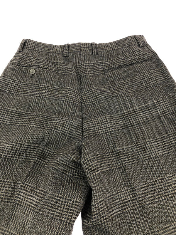 【中古品】【メンズ】 YVES SAINT LAURENT イヴ・サンローラン  CHECKED PANTS チェックパンツ ボトムス スラックス 152-241004-yk-01-tag サイズ：79 カラー：BROWN 万代Net店