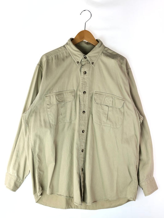 【中古品】【メンズ】 WOOLRICH ウールリッチ BUTTON DOWN SHIRT ボタンダウンシャツ 長袖 トップス 144-240707-mo-12-tag サイズ：L カラー：ベージュ 万代Net店