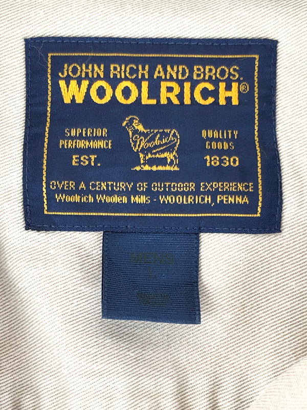 【中古品】【メンズ】 WOOLRICH ウールリッチ BUTTON DOWN SHIRT ボタンダウンシャツ 長袖 トップス 144-240707-mo-12-tag サイズ：L カラー：ベージュ 万代Net店