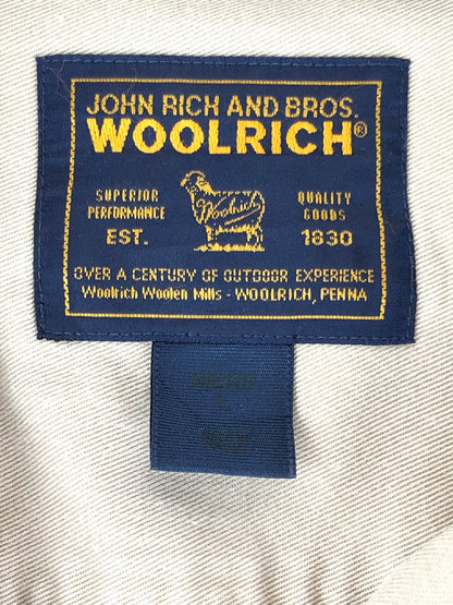 【中古品】【メンズ】 WOOLRICH ウールリッチ BUTTON DOWN SHIRT ボタンダウンシャツ 長袖 トップス 144-240707-mo-12-tag サイズ：L カラー：ベージュ 万代Net店