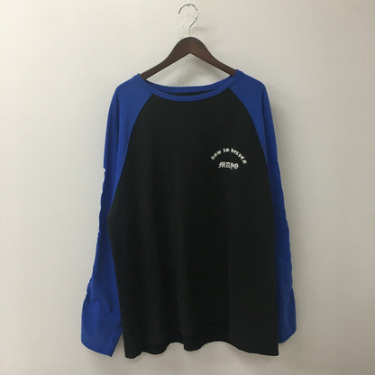 【中古品】【メンズ】 MAYO メイヨー 23SS FORGET ME NOT SKULL EMBROIDERY L/S TEE 23MY-LT12 フォーゲット ミー ノット スカル エンブロイダリー ロングスリーブ Tシャツ 長袖 トップス 刺繍 142-250718-KS-13-tei サイズ：L カラー：BLACK×BLUE 万代Net店