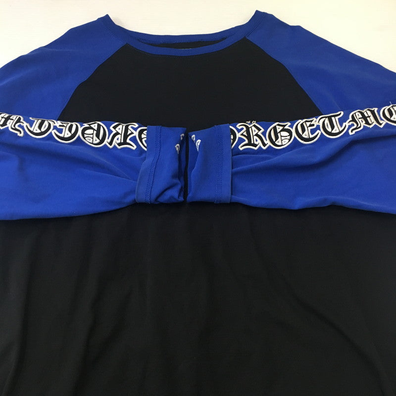 【中古品】【メンズ】 MAYO メイヨー 23SS FORGET ME NOT SKULL EMBROIDERY L/S TEE 23MY-LT12 フォーゲット ミー ノット スカル エンブロイダリー ロングスリーブ Tシャツ 長袖 トップス 刺繍 142-250718-KS-13-tei サイズ：L カラー：BLACK×BLUE 万代Net店