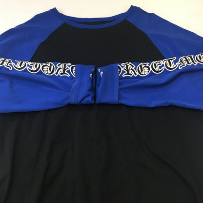 【中古品】【メンズ】 MAYO メイヨー 23SS FORGET ME NOT SKULL EMBROIDERY L/S TEE 23MY-LT12 フォーゲット ミー ノット スカル エンブロイダリー ロングスリーブ Tシャツ 長袖 トップス 刺繍 142-250718-KS-13-tei サイズ：L カラー：BLACK×BLUE 万代Net店