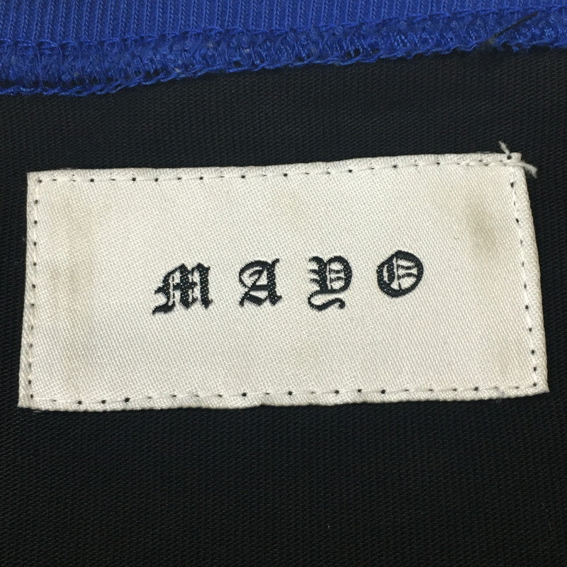 【中古品】【メンズ】 MAYO メイヨー 23SS FORGET ME NOT SKULL EMBROIDERY L/S TEE 23MY-LT12 フォーゲット ミー ノット スカル エンブロイダリー ロングスリーブ Tシャツ 長袖 トップス 刺繍 142-250718-KS-13-tei サイズ：L カラー：BLACK×BLUE 万代Net店